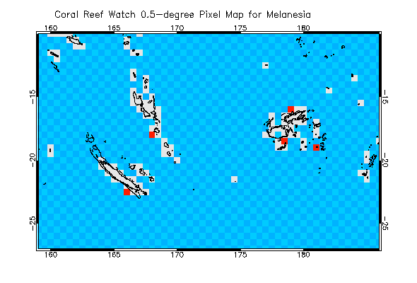 Pixel location chart for the region