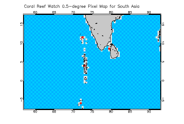 Pixel location chart for the region