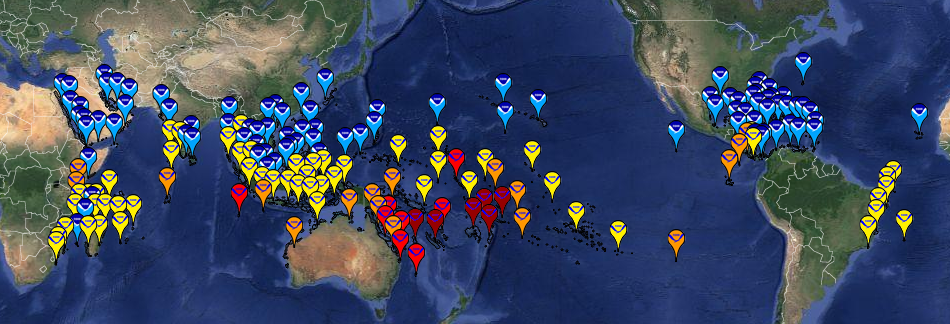 NOAA Coral Reef Watch 5-km Virtual Stations