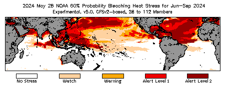 Bleaching Outlook - 60% probability