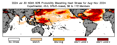 Bleaching Outlook - 90% probability