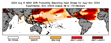 Bleaching Outlook - 90% probability