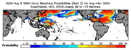 Current Bleaching Heat Stress Outlook Probability - Alert Level 2