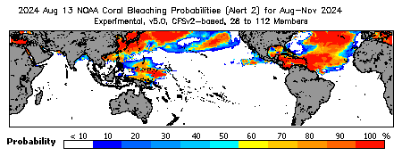 Current Bleaching Heat Stress Outlook Probability - Alert Level 2