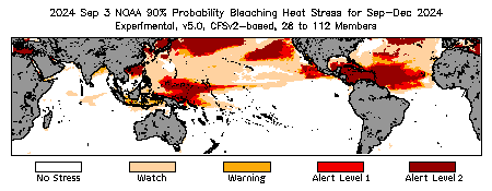 Bleaching Outlook - 90% probability