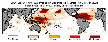 Bleaching Outlook - 90% probability