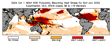 Bleaching Outlook - 60% probability