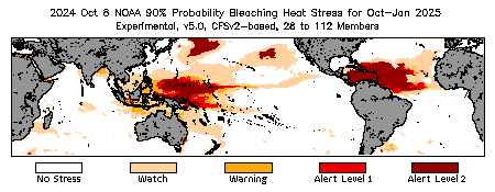 Bleaching Outlook - 90% probability
