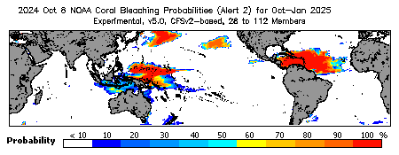 Current Bleaching Heat Stress Outlook Probability - Alert Level 2