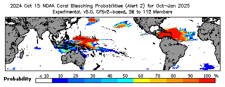 Current Bleaching Heat Stress Outlook Probability - Alert Level 2