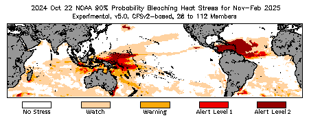 Bleaching Outlook - 90% probability