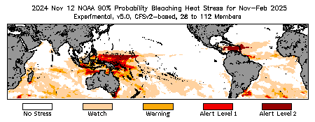 Bleaching Outlook - 90% probability