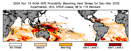 Bleaching Outlook - 90% probability