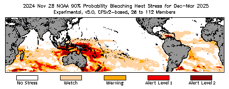 Bleaching Outlook - 90% probability