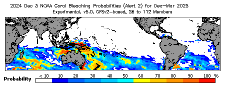 Current Bleaching Heat Stress Outlook Probability - Alert Level 2