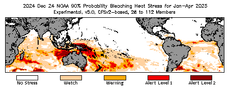 Bleaching Outlook - 90% probability