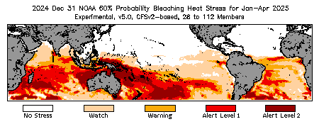 Bleaching Outlook - 60% probability