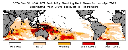 Bleaching Outlook - 90% probability