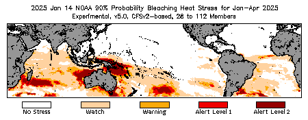 Bleaching Outlook - 90% probability