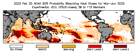 Bleaching Outlook - 90% probability