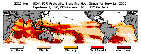 Bleaching Outlook - 60% probability