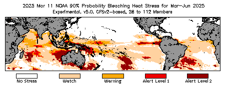 Bleaching Outlook - 90% probability