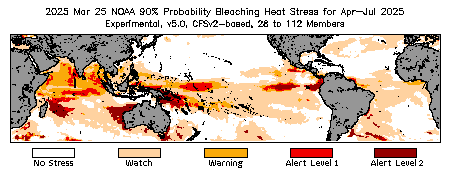 Bleaching Outlook - 90% probability