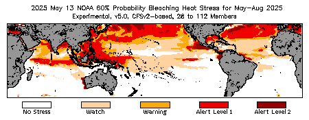 Bleaching Outlook - 60% probability