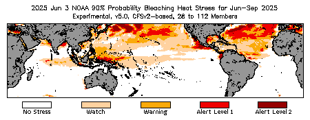 Bleaching Outlook - 90% probability