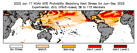 Bleaching Outlook - 90% probability
