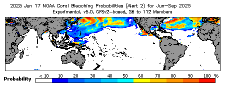 Current Bleaching Heat Stress Outlook Probability - Alert Level 2