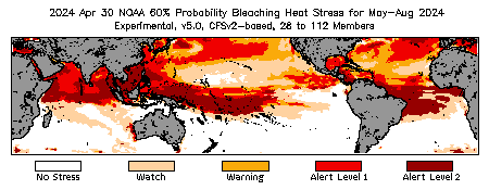 Probabilistic Four-Month Bleaching Thermal Stress Outlook